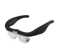 HJMMWT Illuminated Hands Headband Magnifier Visor-1.5X to 5X Zoom with 4 Detachable Lenses-Head Mounted Magnifying Glasses for Reading,Jewellery Loupe,Watch and Electronic Repa