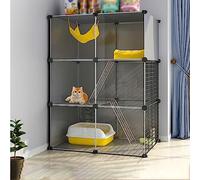 HJMMWT Indoor,Large Cage Enclosures Detachable Playpen Animals Cages,Large Exercise Place Ideal For Small Pet Cat Puppy,72x47x107cm-A