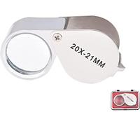 HJMMWT Loupe Magnifying Glass 20X Handheld Magnifier s Loupes Magnifying Glasses with Case Applied to Science Reading Books Newspaper Insects Hobby Observation