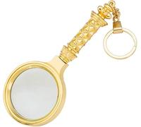 HJMMWT Magnifier Magnifying Glass, Classic Handheld, Gold-Plated Handle and Real Glass, Best for Reading, Puzzle, Rocks, Coins, Stamps, Perfect for Personal Use, Office,Travel,100mm Marriage
