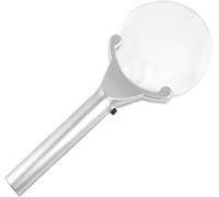 HJMMWT Magnifier Two Lights Without Frame Magnifying Glass Open 90mm Acrylic Lens with Lamp Reading Marriage