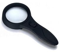 HJMMWT Magnifiers, 4Times Hd Lens Handheld Magnifying Glass with 5 Light for Inspection,The Elderly Reading Magnifier