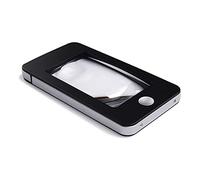 HJMMWT Magnifiers Handheld Lights Double Lens Magnifying Glass for Old Man Book Reading Jewelry Identification Watches Crafts Carving and Repair Magnifier Black