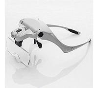 HJMMWT Magnifyiglasses, Loupes, Magnifyiglasses Lightp Head Loupe Jeweler Headband Magnifier Eye Glasses Optical Glass Tool Repair Readimagnifier/No Battery