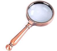 HJMMWT Magnifyiglasses,Magnifier Magnifyiglasses for Hobbies,Readimagnifier Magnifier Retro Magnifyiglass Physics Class Students/Interested Enthusiasts Read Handheld Extra Large Portable Metal