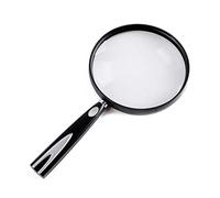 HJMMWT Magnifying Glass Educational Research 4X Handheld Reading Magnifiers for Books Maps Coins Jewellery Hobbies Crafts-Glass Lens Super High Clarity Black