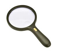 HJMMWT Magnifying Glass Educational Research Handheld Reading Magnifiers with 3 Lights 130Mm Large Lens Magnifier