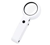 HJMMWT Magnifying Glass,Foldable Handheld Illuminated Magnifier 6 Light,7X Pocket Best Magnifier with Lights for Seniors Reading, Hobby, Crafts, Office, Maps, Jewelry