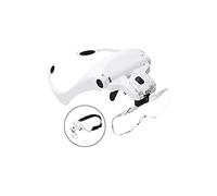 HJMMWT Magnifying Glass Headband Magnifier, Head MountLighted Magnifying Glasses, Headband Magnifying Glass with Illuminated Hands Head Magnifier with 5 Detachable Lenses - 1X to 3.5X Z