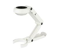 HJMMWT Magnifying Glass Magnifiers,Magnifier with Light,Foldable,6 Bright LEDs Illuminated: 3X Magnification Lens- Lightweight- Easy to Use,Books,Jewellery Making,Examining,Maps