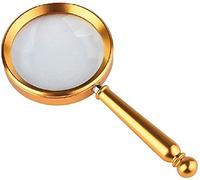 HJMMWT Magnifying Glass Magnifiers,Protable 10X Handheld Hd Readiwatch Repair Ancient Text Playback Recognition Metal Magnifier