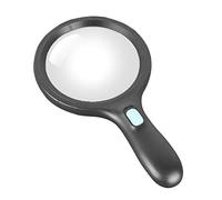 HJMMWT Magnifying Glass Magnifying Glass,138 MM Large Area Handheld Magnifier-with 10 Lights,1.8X and 5X Magnification,Low Vision Aids,Ultra-Light Portable Exploration and Reading Tools for The Elder