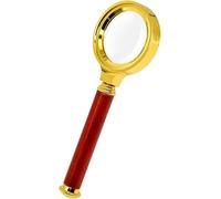 HJMMWT Magnifying Glass Red Wood Handle Old Man Reading Magnifying Glass Glass Suitable for Books Newspaper Map Coin Jewelry Hobby Reading Magnifier Marriage