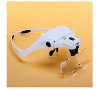 HJMMWT Magnifying glassPortable Magnifying Glass, with 2 Headband, Adjustable Magnifier Lens, Electricians, Jewelers, Sewing, processes, and The Elderly Beauty