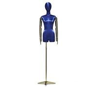 HJMMWT Mannequin Body Torso Female, Microfiber Half Scale Adult Manikin Body with Electroplating Hands, Adjustable Dummy Model for Sewing Dressmakers Dress Display, 11,Pink