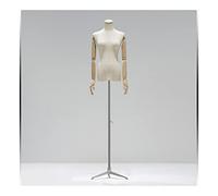 HJMMWT Mannequins Torso Body,Metal Tripod Adjustable Height Female Manikin Display Stand,Tailors Dummy for Locker Room Shop Window Jewelry Shop,2 Sizes