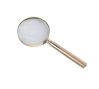 HJMMWT Metal Handheld Magnifier,10X Handheld Reading Magnifier Lens for Book Classroom Science, Hobby Observation, Great for Seniors and Kids
