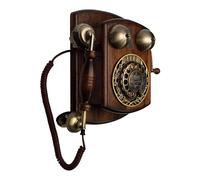 HJMMWT Retro 1868'S Vintage Corded Wall Classic Old Antique Phones Dial Telephone with Redial Function for Home Office School Decor
