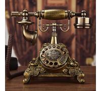 HJMMWT Retro Antique Corded Landline Classic Vintage Cord Phones Analog Desk Old with Mechanical Ringer for School Home and Office