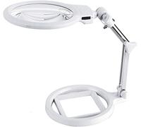 HJMMWT Screen Magnifier Desktop Handheld Folding Magnifying Glass with Lights Can Be Connected to The Supply Reading Appreciation Maintenance Magnifier with Light Double The Comfort