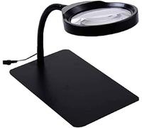 HJMMWT Screen Magnifier Watch Repair Engraving Reading Glasses HD Desktop lamp high 10x Magnifying Glass with Optical White lamp Magnifier with Light Double The Comfort