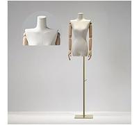 HJMMWT Torso Mannequin Stand, Female Mannequin Torso Dress Form, 120-188CM Height Adjustable Half Body Mannequin Body, Clothing Display Frame for Shop