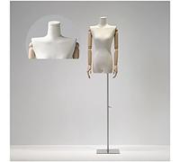 HJMMWT Torso Mannequin Stand, Female Mannequin Torso Dress Form, 120-188CM Height Adjustable Half Body Mannequin Body, Clothing Display Frame for Shop