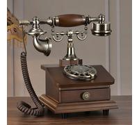 HJMMWT Vintage Phone,Retro Dial Landline Phones,Old Fashion Wired Desk Telephone,Antique Decor Corded Telephones for Office And Home