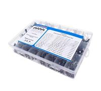 HJNAOKGWHQ 500pcs Aluminum Electrolytic Capacitor Capacitors Kit 24Value Range 0.1uF-1000uF Assortment 2025 High for Electronic Component, Precision, Stable Performance diy