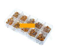 HJNAOKGWHQ 500pcs/lot 10values*50pcs 0.1uf-10uf(104~106) 50v Multilayer Ceramic capacitors Assorted kit Assortment Set with Storage Box diy