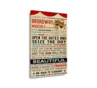 HJNAOKGWHQ Classic Broadway Wall Art, Vintage Style Musical Posters Canvas Print for Theater Lovers, Home Theater and Living Room Decor(Unframed,12x18inch(30x45cm))