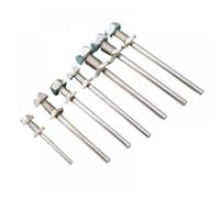 hJNGdU 1 Pair D3 D4 D5 Landing Gear Wheel Shaft M5 M6 M8 Steel Axle With Nuts Assembly Kit Compatible With RC Airplane Model DIY Parts(D4XM6XL40)