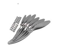 hJNGdU 10pcs Lot 6mm Hole Slow Speed Paddle Propeller Compatible With RC Airplanes SF-7040 8060 9047 9060 1047 1147 With Paddle Ring(7040 10PCS)