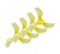 hJNGdU 12 Pairs Of 1635 1.6X3.5X3 40mm 3-PC Propellers Compatible With RC Freestyle Tiny Whoop Drones DIY Compatible Parts(12PAIRS 1.5MM YELLOW)