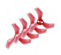 hJNGdU 12 Pairs Of 1635 1.6X3.5X3 40mm 3-PC Propellers Compatible With RC Freestyle Tiny Whoop Drones DIY Compatible Parts(12PAIRS 1MM RED)