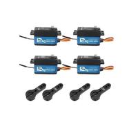 hJNGdU 12kg Waterproof Digital Servo Large Torque Metal Gears Compatible With RC Model Aircraft Car Robot Compatible With IP65 Compatible With 120-360 Degree Movement 4 Pieces(FOR 360 DEGREE)