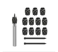 hJNGdU 14Pcs Double Side Carbide Tipped Spot Weld Drill Bit Cutter Compatible With Stainless Metal Hole Sawtooth Point Power Tool