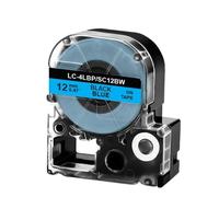 hJNGdU 1PCS Label Ribbon Black On White 6mm 9mm 12mm SS12KW SS9KW SS6KW Compatible With Espon LW-300 LW-400 LW-700 Labeler(Black on Blue)