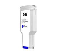 hJNGdU 300ML Compatible Ink Cartridge For 747 747XL P2V84A P2V85A P2V86A P2V87A Works With DesignJet Z6 Z9 Printer(747-Blue)