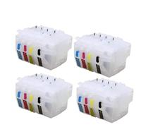 hJNGdU 4color Empty Refillable Ink Cartridge Without Chip Compatible With LC3217 LC3219 LC3019 LC3029 LC3119 LC3129 LC3319 LC3329 LC3719 Printer Models(4Color No chip 4set)
