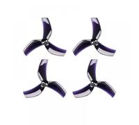 hJNGdU 4PCS D63 3-Propellers 1.5mm Shaft Compatible With Beta95X V3 Pavo25 Whoop Racing Drone Accessories Compatible with RC(BLACK 4PCS)