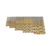 hJNGdU 50 Pcs Titanium Coated Twist Drill Bit Set HSS Steel Compatible With Wood Plastic Aluminum Compatible With 1 1.5 2 2.5 3 Mm Sizes