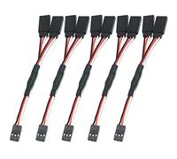 hJNGdU 5pcs RC Servo Extension Cord Lead Wire 100mm 150mm 200mm 300mm 500mm Compatible With JR Futaba Compatible With RC Airplane Helicopter Car DIY(5PCS 300MM CABLE)