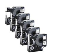 hJNGdU 5PK IND Labels 9mm 18443 Label Tape Black On White Compatible With Label Printer Models 1000 4200 5200 For Part Number 18443