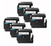 hJNGdU 6PK M-K231 Compatible Label Tape Works With M Tapes MK231 M231 Black On White 12mm For PT-100 PT-65 Printers 1 Pack Option Available(6PK Black on White)
