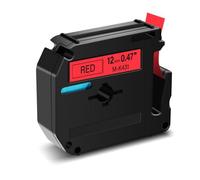 hJNGdU 6PK M-K231 Compatible Label Tape Works With M Tapes MK231 M231 Black On White 12mm For PT-100 PT-65 Printers 1 Pack Option Available(Black on Red)
