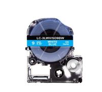 hJNGdU 9mm 3/8 Inch Label Tape SD9BW 3LWV White On Blue Labels Maker Ribbon Compatible With TepraPro SR170 SR-GL2 SR-GL1 SR-RK2 Print
