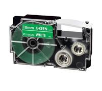 hJNGdU Adhesive On Black Label Tape 18mm Replace Label Printer Ribbon XR-18BKG Compatible With KL-G2 KL-120 KL-P1000(White on Green)