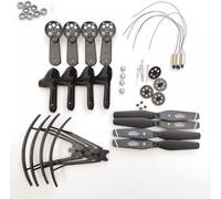 hJNGdU Drone Accessories S167 S166 RC Quadcopter Propeller Guards And Motor Replacement Kit Compatible With S167 GPS And S166 Models 3.7V Motor Kit