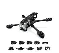 hJNGdU GEP-MK5 Carbon Fiber Frame Compatible With Mark5 Series Drone Compatible with DIY RC Quadcopter And Freestyle Drone Accessories Parts(PRO FRAME BLACK)